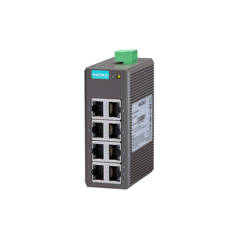 MOXA EDS-208 - موكسا 8 منافذ مستوى دخول مفتاح إيثرنت غير مُدار مع (8) منافذ 10/100BTX (هيكل بلاستيكي) (مزود الطاقة غير مشمول). - Image 1